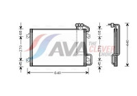 Condenser, air conditioning RTA5273 Ava Quality Cooling