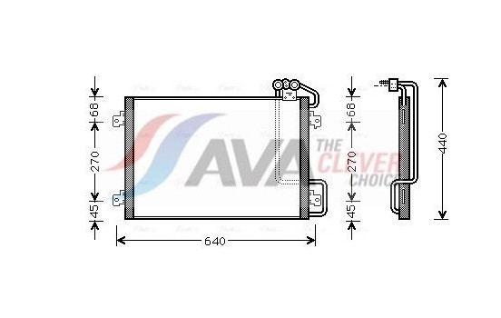 Condenser, air conditioning RTA5273 Ava Quality Cooling