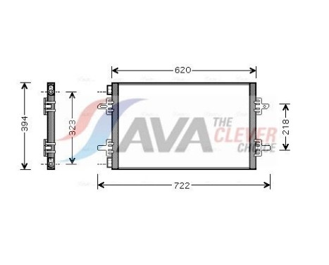 Condenser, air conditioning RTA5294 Ava Quality Cooling