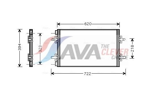 Condenser, air conditioning RTA5294 Ava Quality Cooling