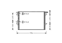 Condenser, air conditioning RTA5297 Ava Quality Cooling