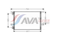 Condenser, air conditioning RTA5304 Ava Quality Cooling