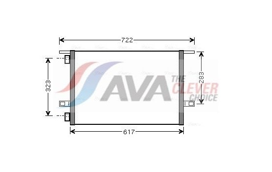 Condenser, air conditioning RTA5304 Ava Quality Cooling