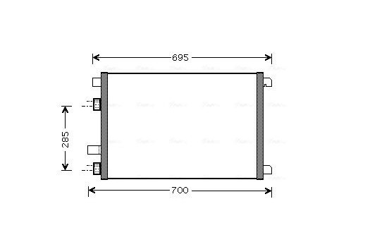 Condenser, air conditioning RTA5305 Ava Quality Cooling