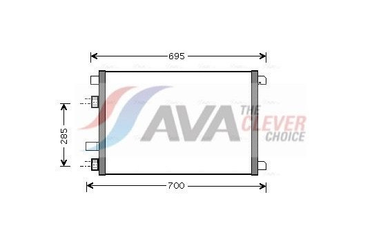 Condenser, air conditioning RTA5305 Ava Quality Cooling