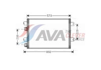 Condenser, air conditioning RTA5317 Ava Quality Cooling