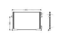 Condenser, air conditioning RTA5339 Ava Quality Cooling