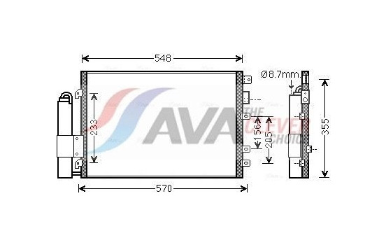 Condenser, air conditioning RTA5340D Ava Quality Cooling