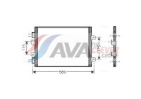 Condenser, air conditioning RTA5341 Ava Quality Cooling