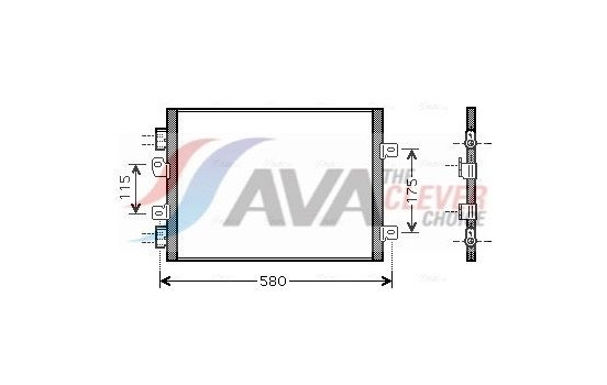 Condenser, air conditioning RTA5341 Ava Quality Cooling
