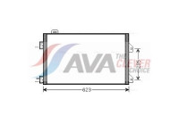 Condenser, air conditioning RTA5347 Ava Quality Cooling