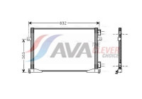Condenser, air conditioning RTA5391 Ava Quality Cooling