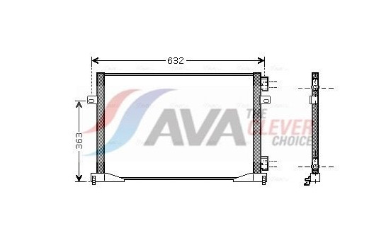 Condenser, air conditioning RTA5391 Ava Quality Cooling