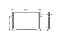 Condenser, air conditioning RTA5400 Ava Quality Cooling