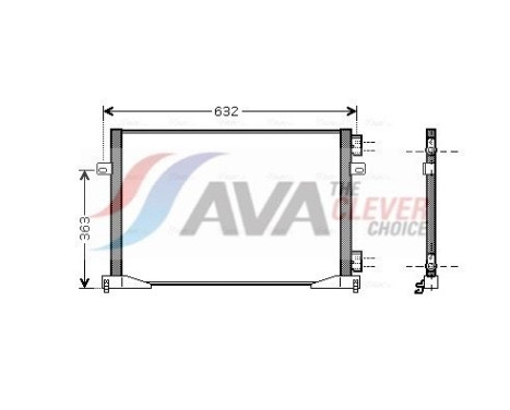 Condenser, air conditioning RTA5400 Ava Quality Cooling, Image 2
