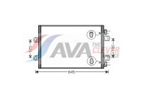 Condenser, air conditioning RTA5406 Ava Quality Cooling