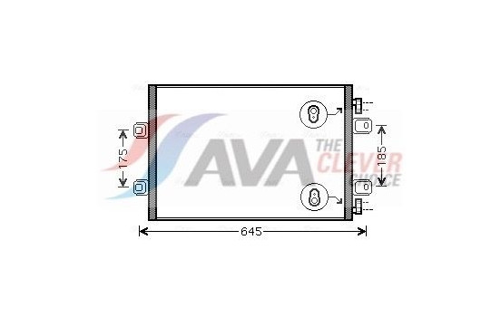 Condenser, air conditioning RTA5406 Ava Quality Cooling