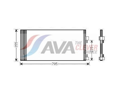 Condenser, air conditioning RTA5430D Ava Quality Cooling, Image 2