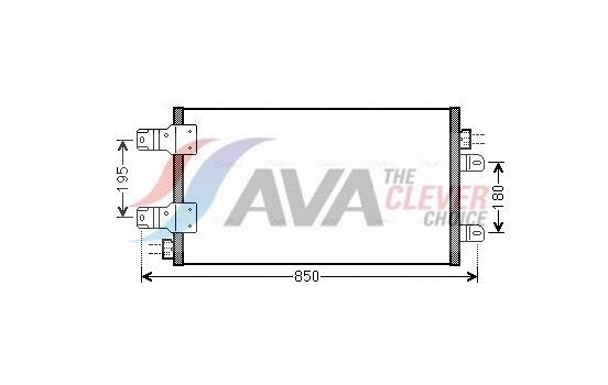 Condenser, air conditioning RTA5443 Ava Quality Cooling