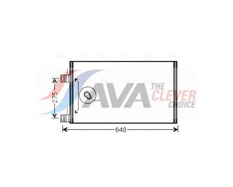 Condenser, air conditioning RTA5444 Ava Quality Cooling, Image 2