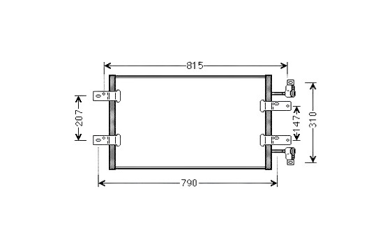 Condenser, air conditioning RTA5451 Ava Quality Cooling