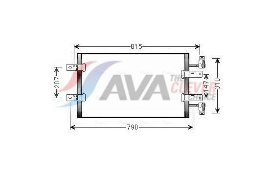 Condenser, air conditioning RTA5451 Ava Quality Cooling, Image 2