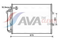 Condenser, air conditioning RTA5454D Ava Quality Cooling