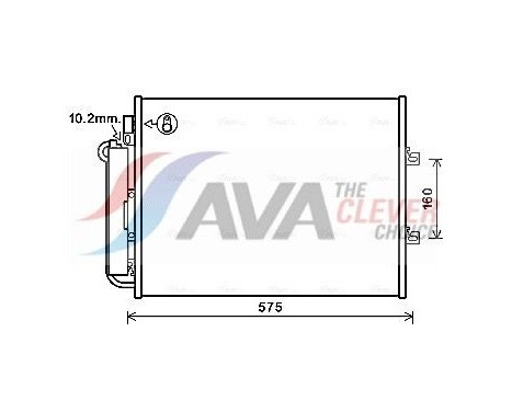 Condenser, air conditioning RTA5454D Ava Quality Cooling