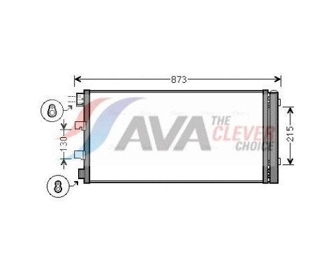 Condenser, air conditioning RTA5475D Ava Quality Cooling, Image 3