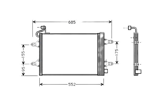 Condenser, air conditioning SAA5007D Ava Quality Cooling