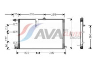 Condenser, air conditioning SB5034 Ava Quality Cooling