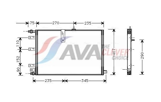 Condenser, air conditioning SB5034 Ava Quality Cooling