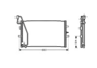 Condenser, air conditioning SB5056 Ava Quality Cooling