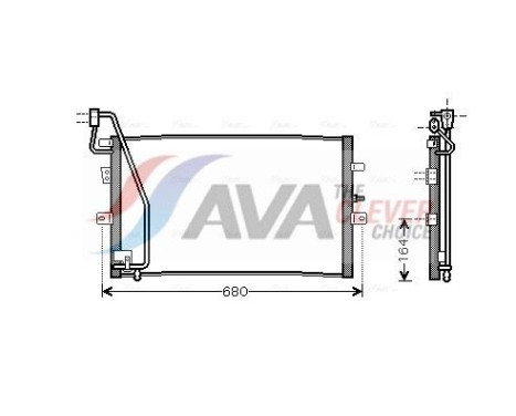 Condenser, air conditioning SB5056 Ava Quality Cooling, Image 2