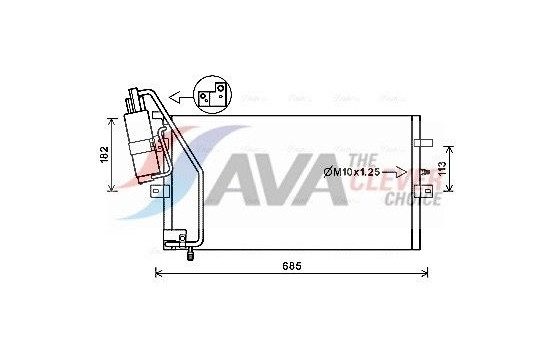 Condenser, air conditioning SB5082D Ava Quality Cooling