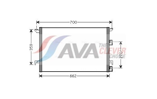 Condenser, air conditioning SBA5060 Ava Quality Cooling