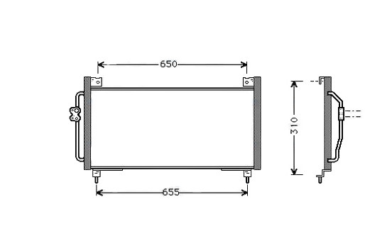 Condenser, air conditioning SU5039 Ava Quality Cooling