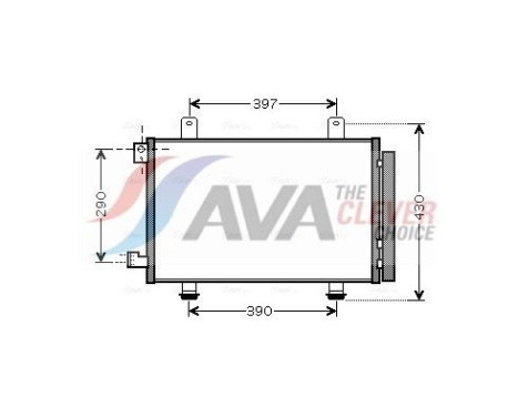 Condenser, air conditioning SZ5090D Ava Quality Cooling, Image 2