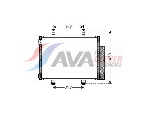 Condenser, air conditioning SZ5133D Ava Quality Cooling, Image 2