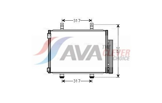 Condenser, air conditioning SZ5133D Ava Quality Cooling, Image 2