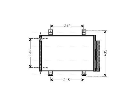 Condenser, air conditioning SZA5087D Ava Quality Cooling, Image 2