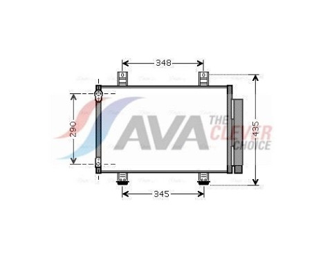 Condenser, air conditioning SZA5087D Ava Quality Cooling, Image 2