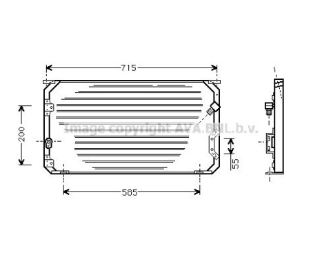 Condenser, air conditioning TO5246 Ava Quality Cooling