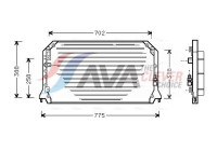 Condenser, air conditioning TO5254 Ava Quality Cooling