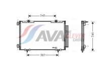 Condenser, air conditioning TO5266D Ava Quality Cooling