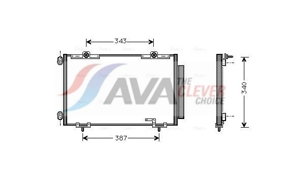 Condenser, air conditioning TO5266D Ava Quality Cooling