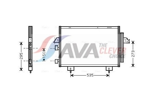 Condenser, air conditioning TO5281D Ava Quality Cooling
