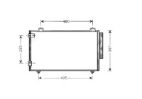 Condenser, air conditioning TO5286D Ava Quality Cooling