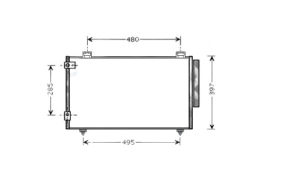 Condenser, air conditioning TO5286D Ava Quality Cooling