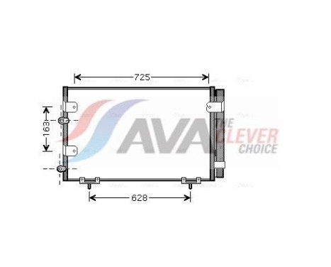 Condenser, air conditioning TO5288D Ava Quality Cooling, Image 2